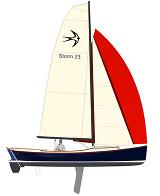 storm 23 sailboat